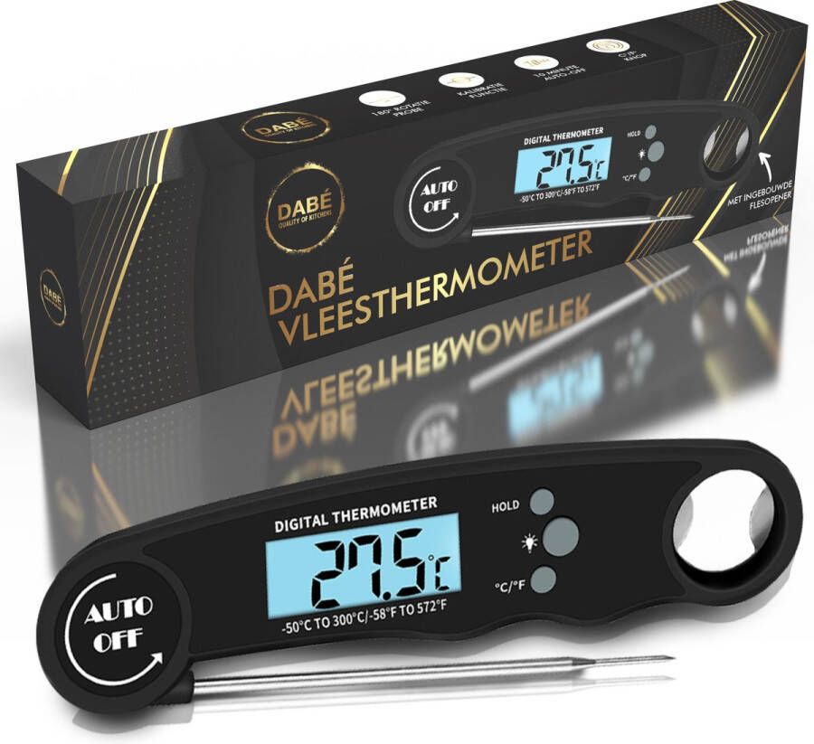 Dabé Vleesthermometer BBQ Thermometer Kernthermometer Suikerthermometer Voedselthermometer Thermometer Koken Keuken Thermometer – Draadloos Digitaal Meater Kookthermometer
