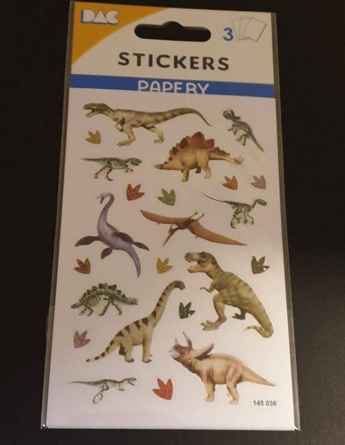 DAC Stickervel Dinosaurussen 3 vellen