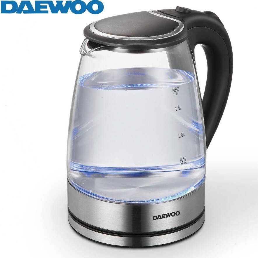 Daewoo DSWK30AT Glazen Waterkoker 1 8 Liter 1500 Watt LED-verlichting