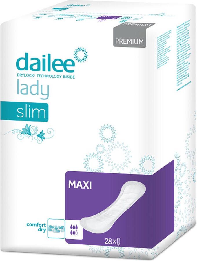 Dailee Lady Premium Slim Maxi 28 stuks incontinentieverband inlegkruisje