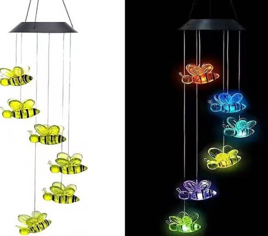 Dailyiled bijen solar verlichting led multicolor sfeerverlichting windgong