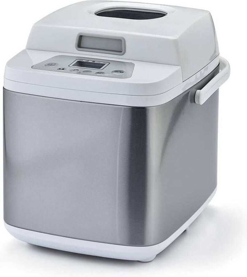 Dailysupplies Broodbakmachine met 14 Programma's en Timer Broodmachine Broodbakmachines Voor Broodmix 1500Gram Wit met Grijs