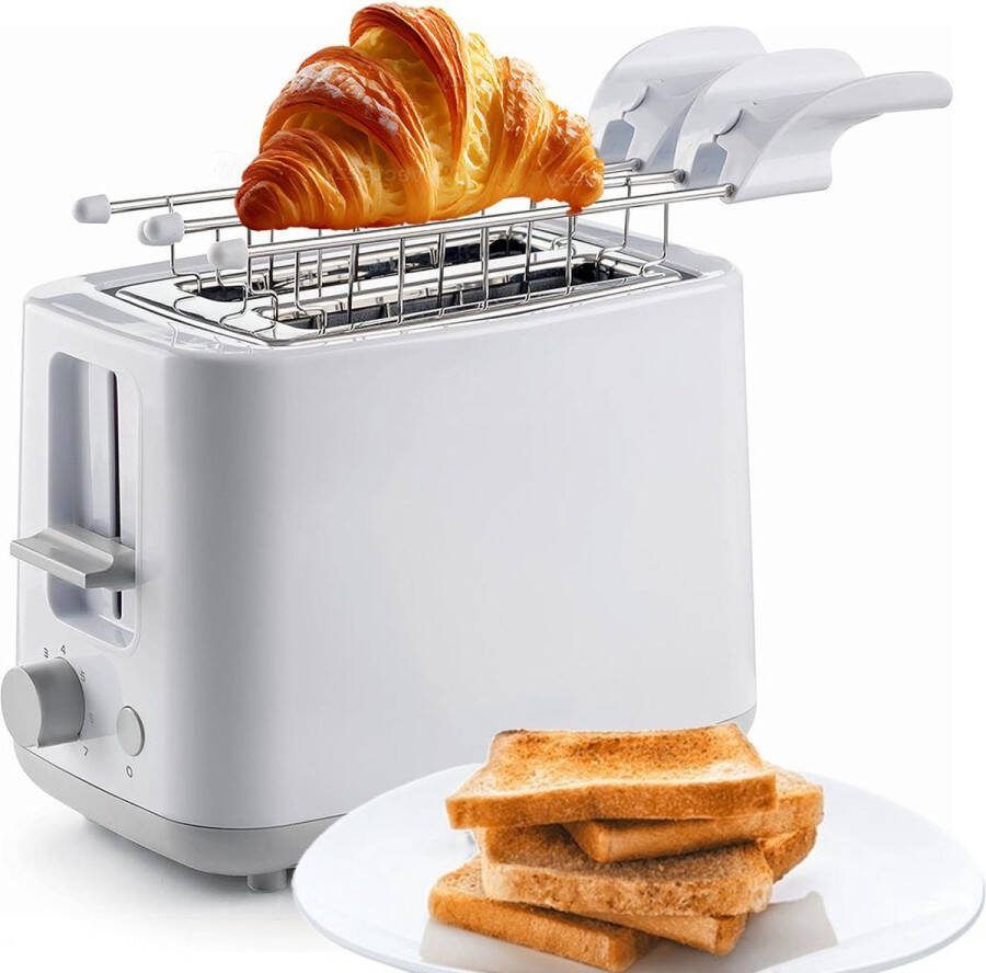 Dailysupplies Broodrooster met Tostiklemmen Toaster Broodroosters Wit