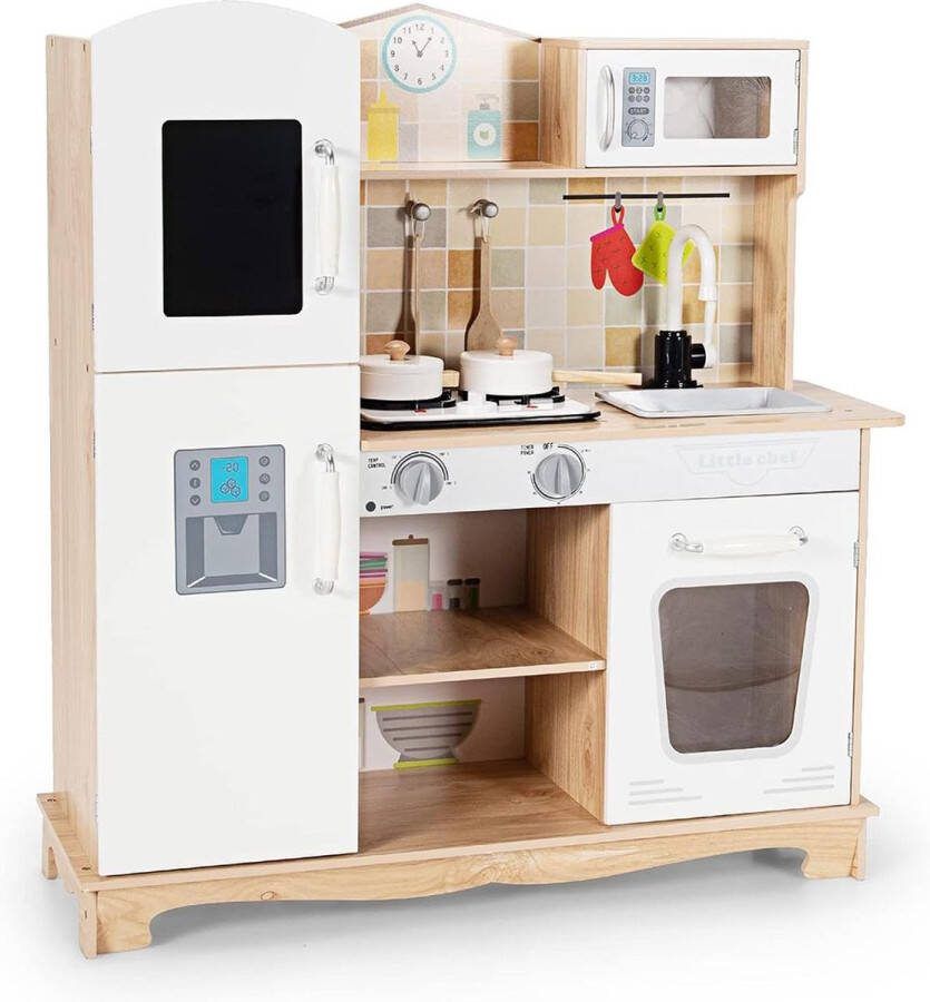 Dailysupplies Buitenkeuken Speelgoed Modderkeuken Mud Kitchen Kinderspeelgoed 2 Jaar voor Jongens en Meisjes Speelkeuken Wit Hout