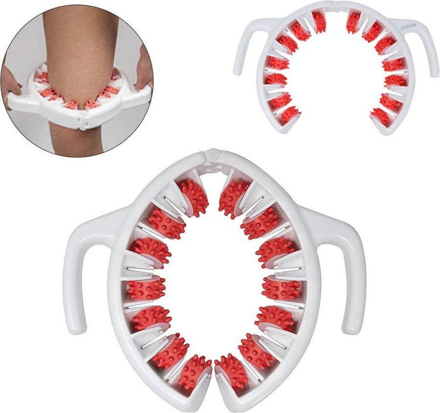 Dailysupplies Cellulite Massage Apparaat Massage Apparaat Anti Cellulitis Apparaat Cupping Cups Wit met Rood