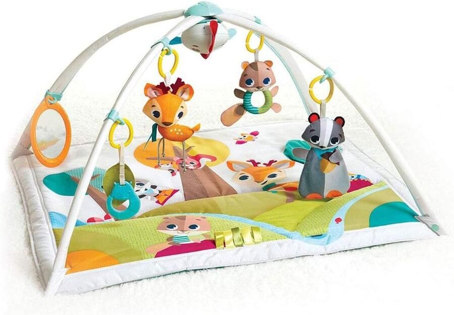 Dailysupplies Baby Speelkleed Met Boog Babyspeelgoed 0 Jaar Kinderspeelgoed 1 Jaar Speelmat Babygym Wit met Diertjes