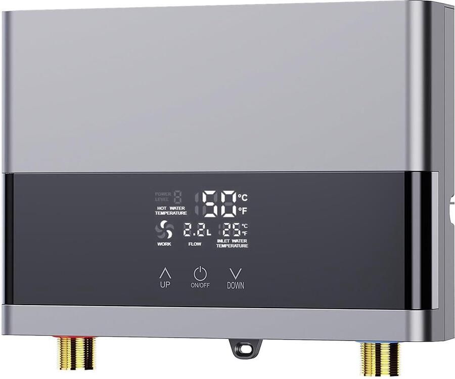 Dailysupplies Boiler Doorstroomverwarmer Keukenboiler Doorstroomboiler Met Display Zilver