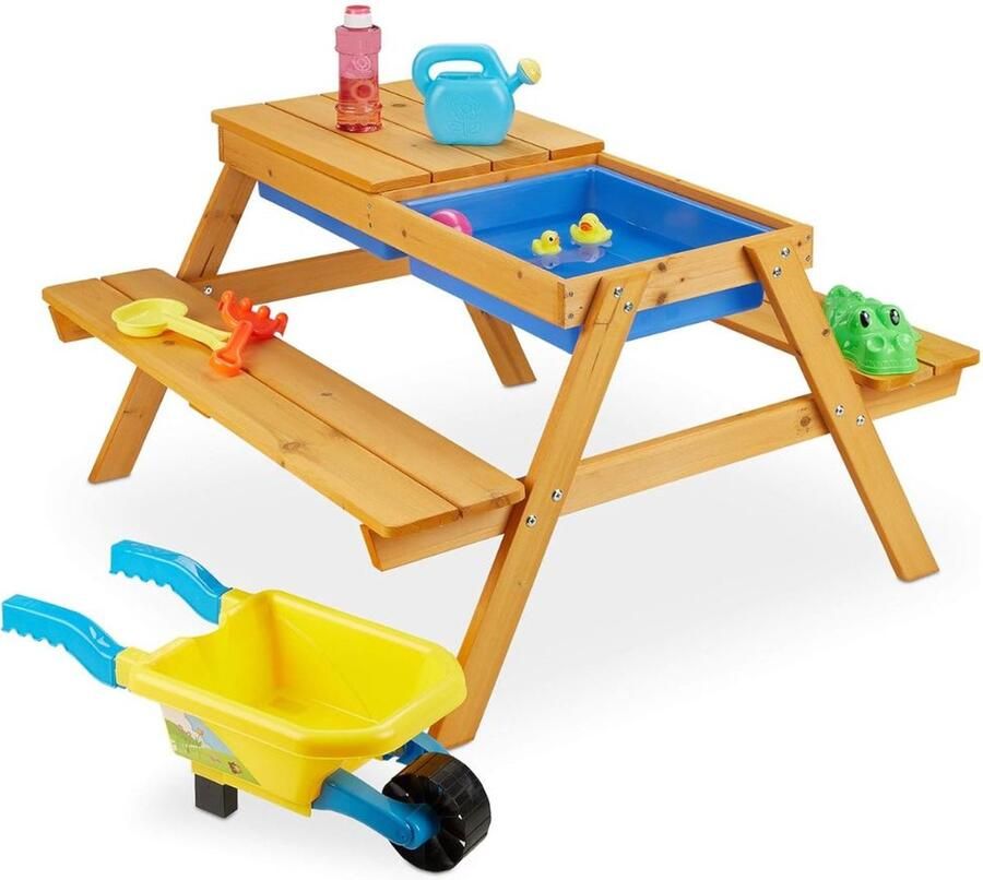 Dailysupplies Picknicktafel Kinderen Speeltafel Zandtafel Houten Bankje Camping