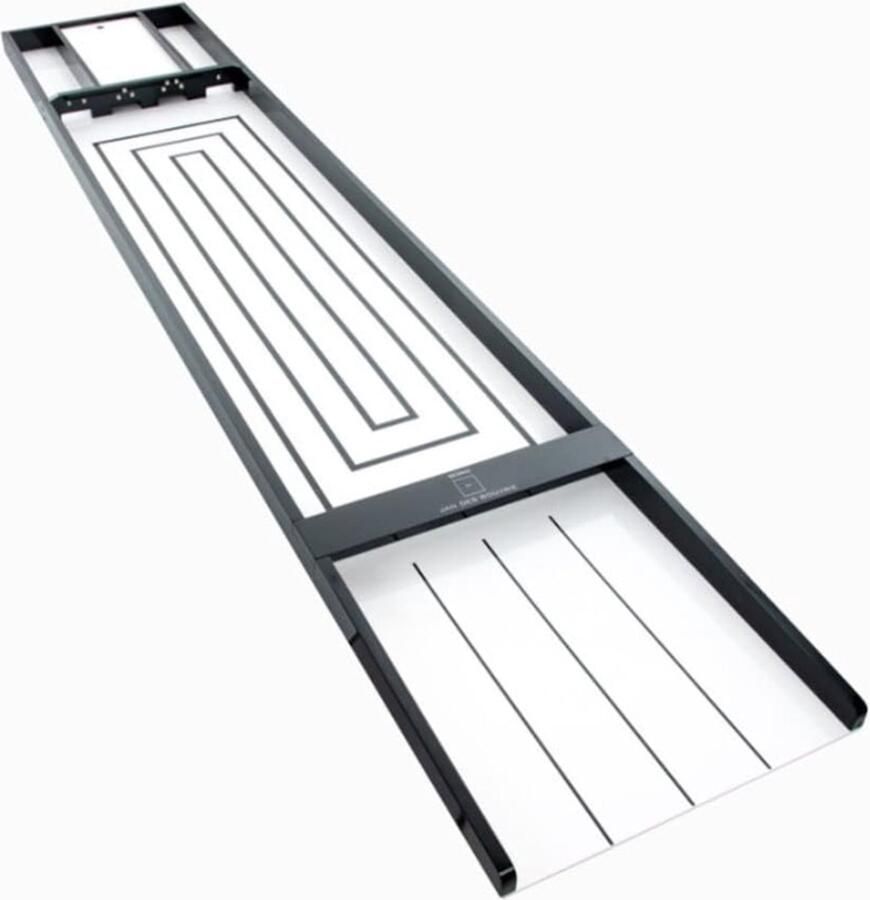 Dailysupplies Sjoelbak voor Volwassenen en Kinderen Sjoelbakken Hout 200 cm Zwart met Wit Inclusief 30 Sjoelstenen
