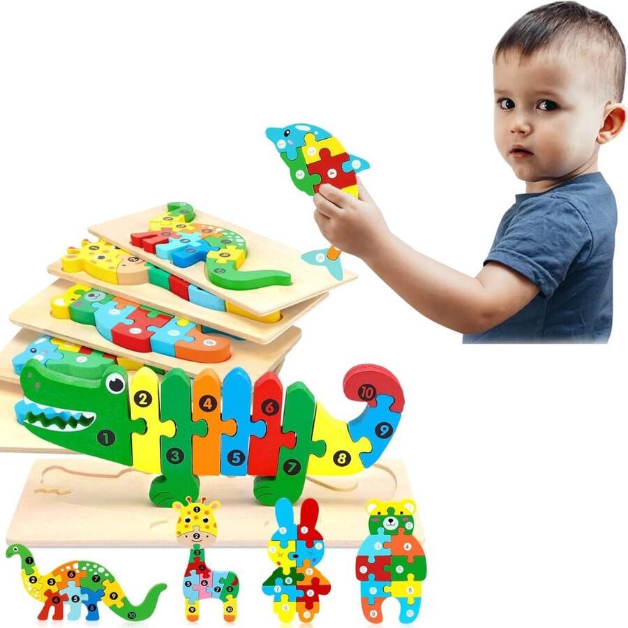 Dailysupplies Speelgoed 3 Jaar Kinderspeelgoed Jongens Educatief Speelgoed Meisjes 6 Dierenpatronen