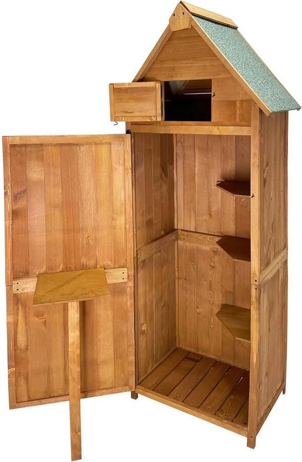 Dailysupplies Tuinkast Hout Tuinkist Tuinkasten voor Buiten Tuinberging 50x75x180cm