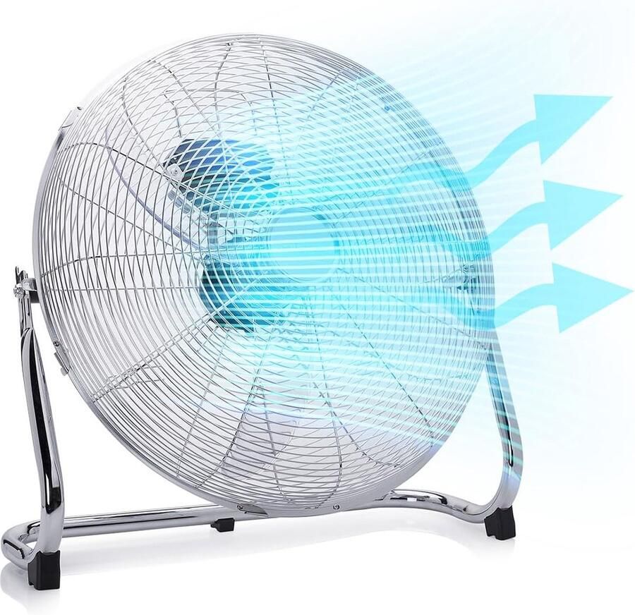 Dailysupplies Vloerventilator Tafelventilator Ventilator Zilver 80W