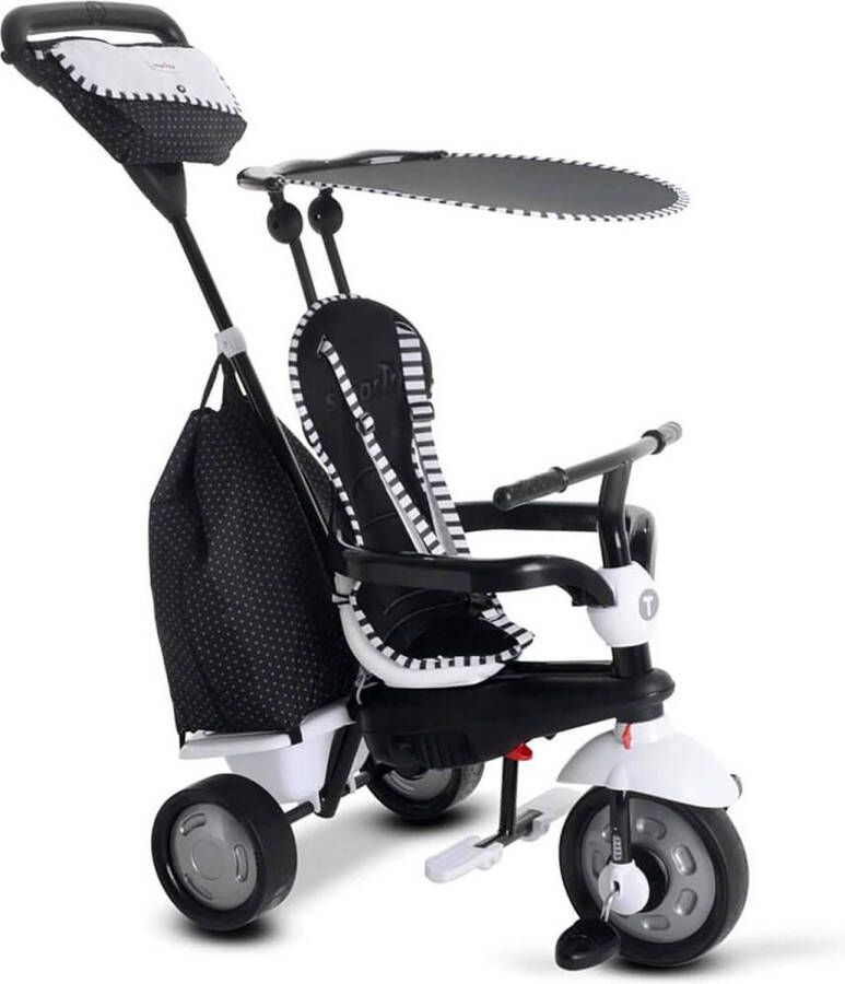 Dailysupplies Driewieler met Duwstang Driewielers Loopfiets Zwart met Wit