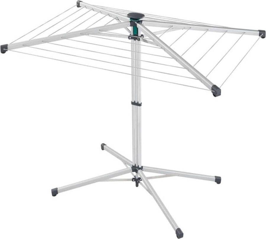 Dailysupplies Droogmolen met Voet voor Camping & Thuis Wasrek Staand Droogrek Inklapbaar Wit met Zwart