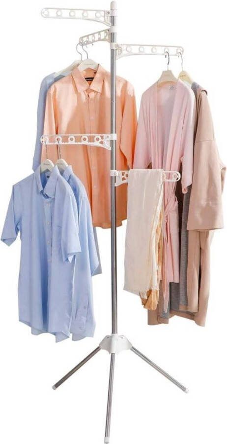 Dailysupplies Droogrek Inklapbaar Wasrek Droogtoren Droogrekken Droogmolen RVS met Wit