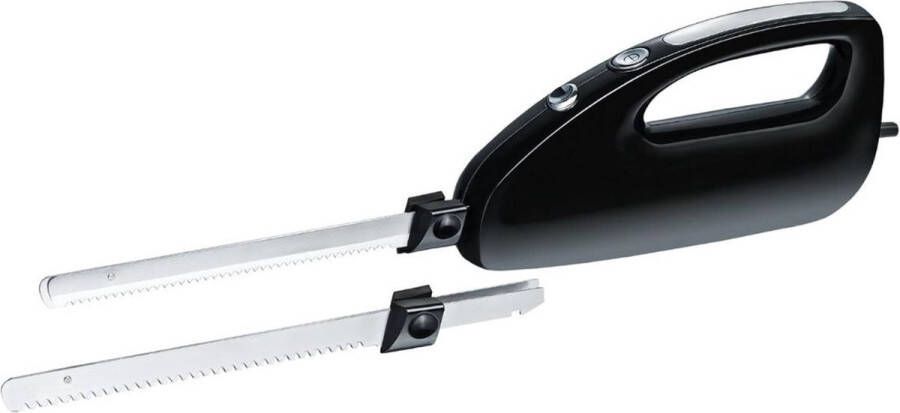 Dailysupplies Elektrisch Broodmes Broodsnijder Hulpmiddel Keukenmes Zwart met Zilver Mes