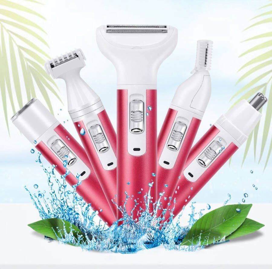 Dailysupplies Epileerapparaat Dames Epilator Gezicht Ontharingsapparaat Roze met Wit