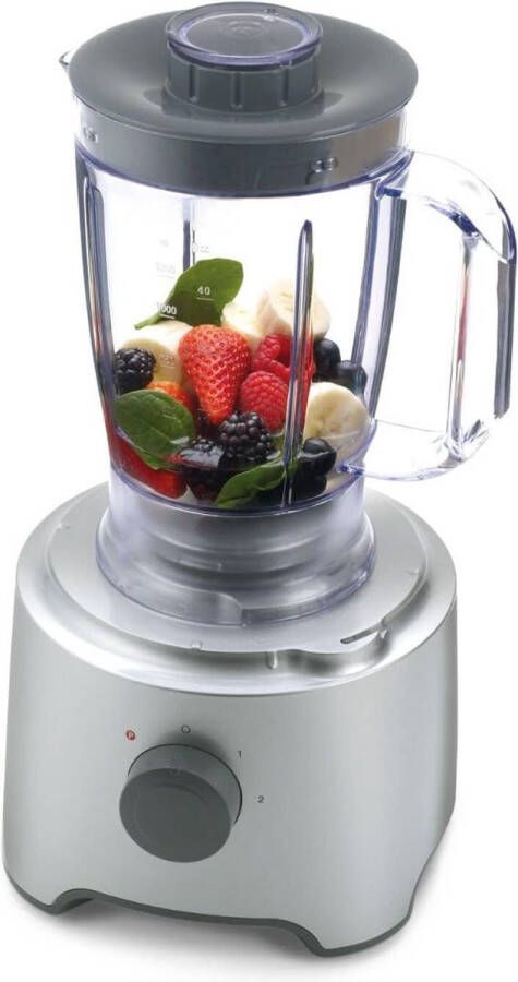Dailysupplies Foodprocessor Elektrische Groentesnijder Multifunctioneel Vleesmolen Gehaktmolen RVS Top Kwaliteit Grijs