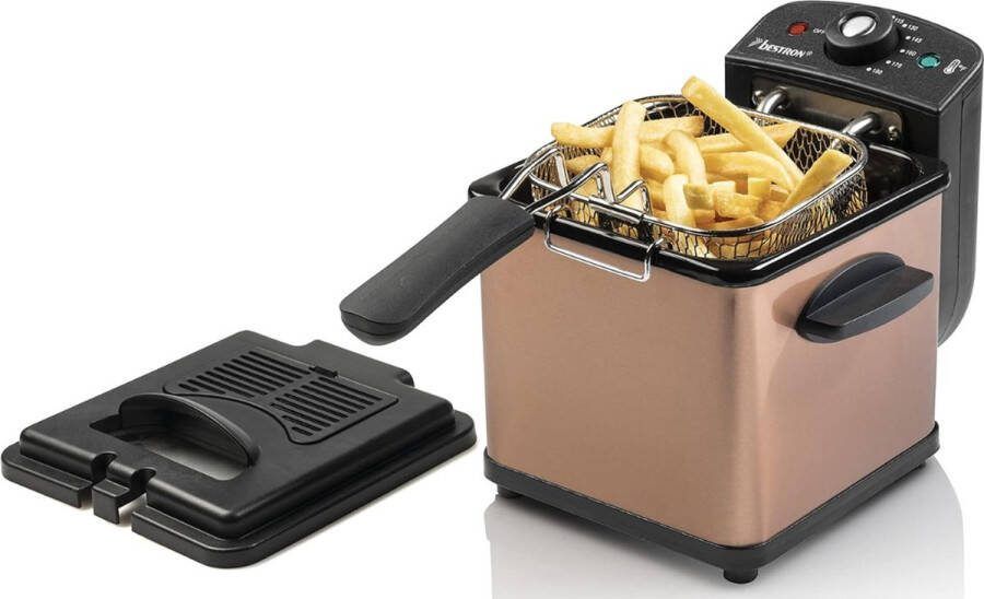 Dailysupplies Frituurpan Friteuse Frietpan 1 Liter Brons
