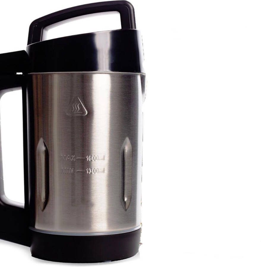 Dailysupplies Hoge Kwaliteit Zwarte Soepmaker en Blender in 1 Soupmaker Soep Maker voor Thuis Blender met Kookfunctie Voor 8 Personen 1.6L