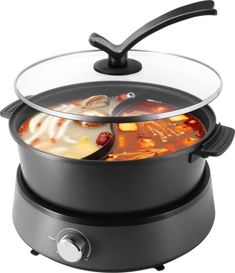 Dailysupplies Hotpot Electrisch Kaasfondue Chinese Fondueset Fonduepannen Zwart