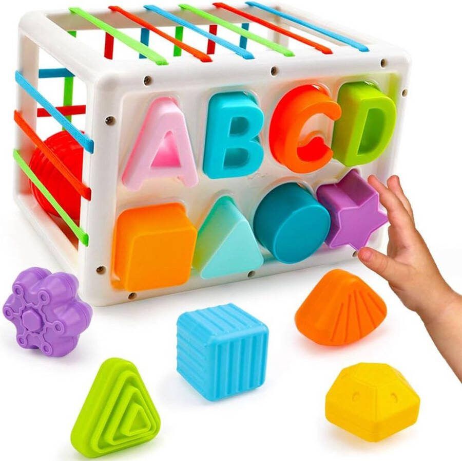 Dailysupplies Kinderspeelgoed 1 2 & 3 Jaar voor Meisjes en Jongens Educatief Speelgoed Montessori Sensorisch Wit