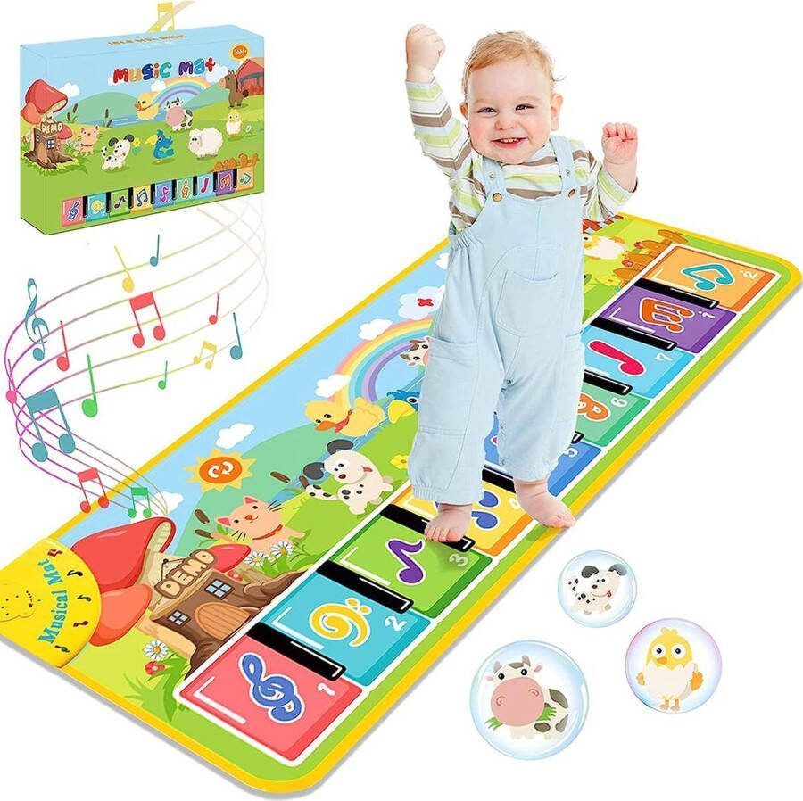 Dailysupplies Kinderspeelgoed 1 2 & 3 Jaar voor Meisjes en Jongens Muziekmat Dansmat Educatief Speelgoed Montessori Sensorisch