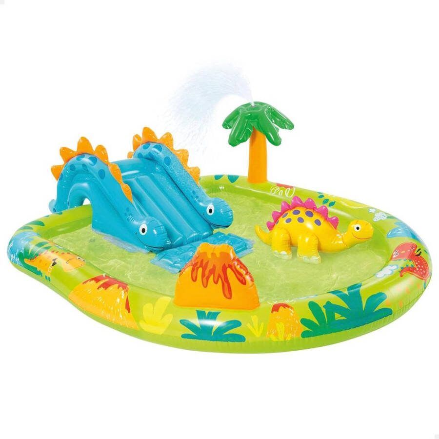 Dailysupplies Kinderzwembad met Glijbaan Speelzwembad Kinder Opblaas Zwembad Groen