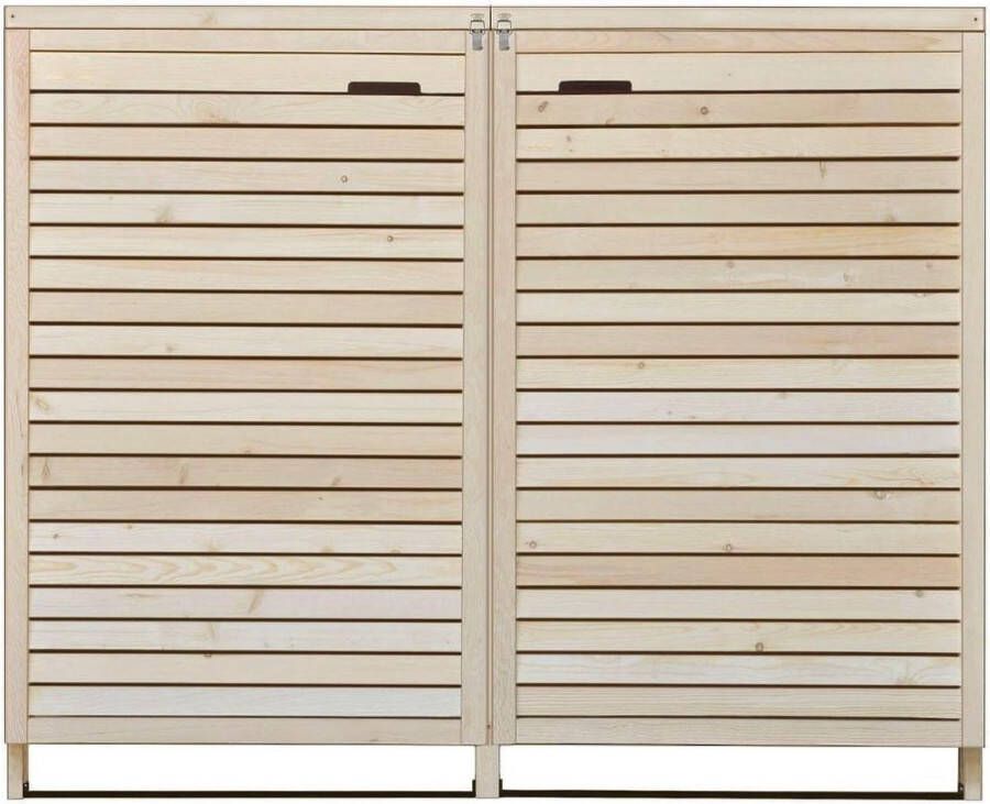 Dailysupplies Kliko Ombouw Dubbel Containerberging voor 2 Containers Weerbestendig Hout