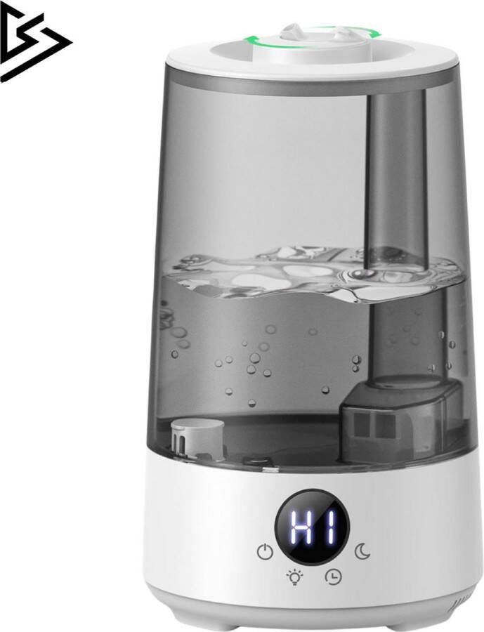 Dailysupplies Luchtbevochtiger Aroma Diffuser Luchtbevochtigers Wit met Zwart