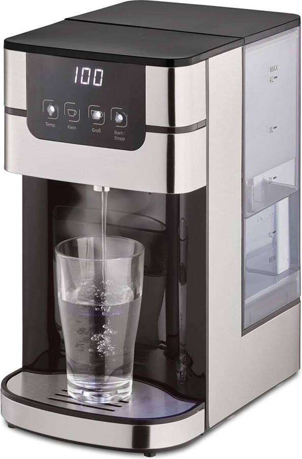 Dailysupplies Luxe Heetwaterdispenser Instant Waterkoker Heetwatertap Professionele Kwaliteit Zilver met Zwart