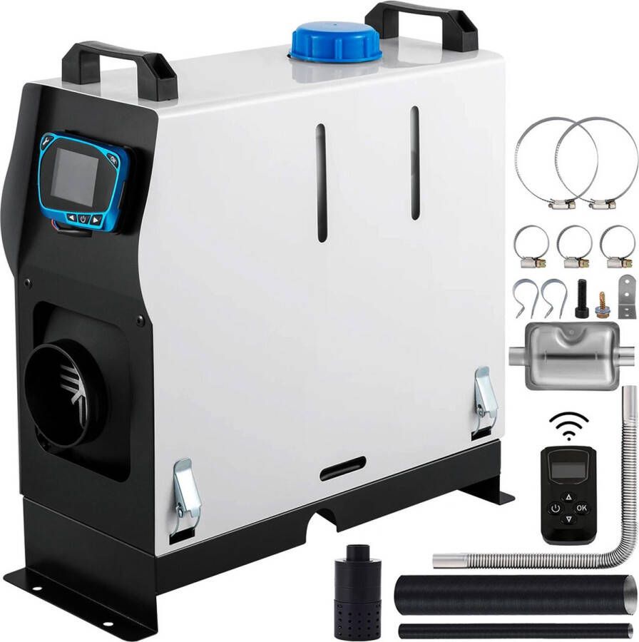 Dailysupplies Luxe Wit Design Diesel Standkachel met Timer en Afstandsbediening -Auto verwarming -Auto Kachel -Vrachtwagen Bus Boot