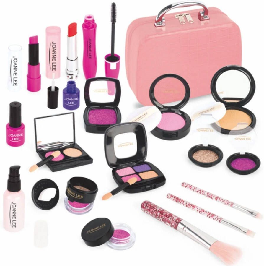 Dailysupplies Make Up Koffer Meisjes- Kinder Speelkoffer -Make-upgeschenkset -Makeupset voor Kinderen -Roze met Panterprint -Nagellak- Lippenstift -Wenkbrauwborstel -Oogschaduw