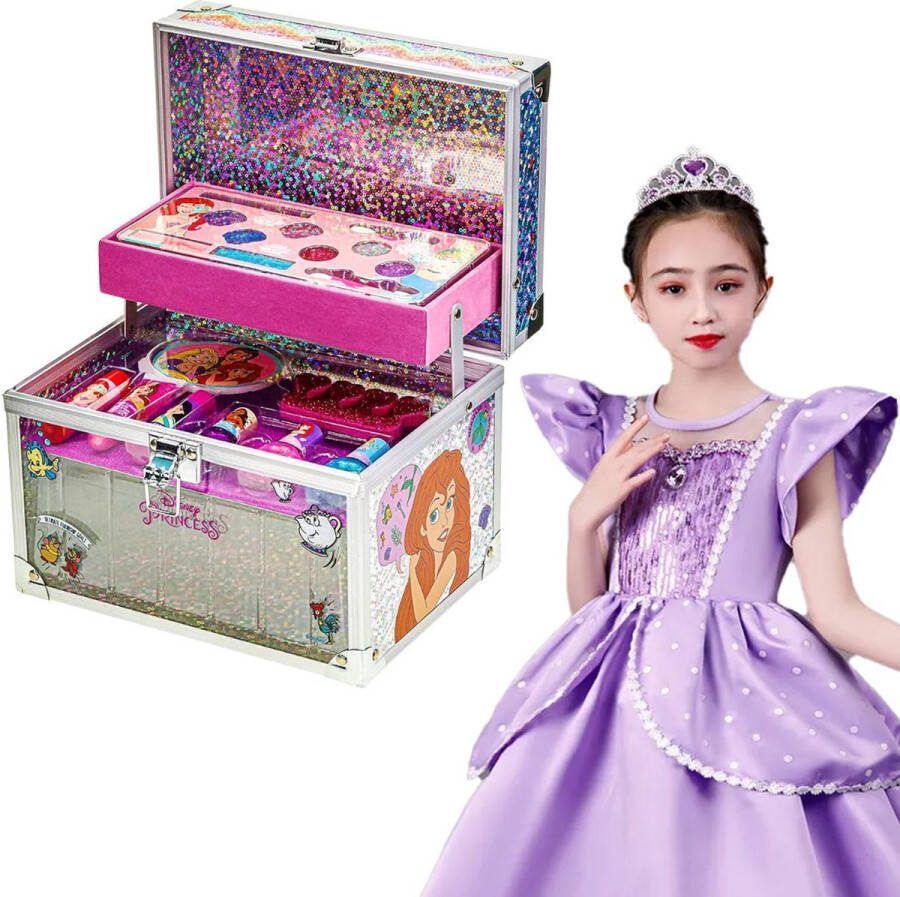 Dailysupplies Make up Koffer Meisjes Kinder Speelkoffer met Inhoud Make upset voor Kinderen Voor jouw Prinsesje