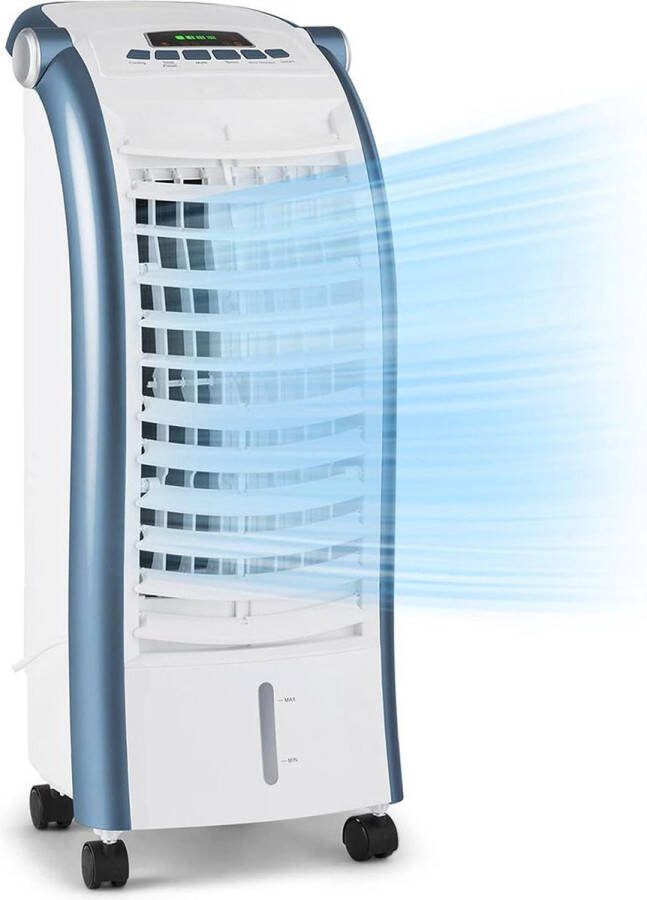 Dailysupplies Mobiele Airco Airconditioning Ventilatoren Airco Zonder Afvoerslang Wit met Blauw