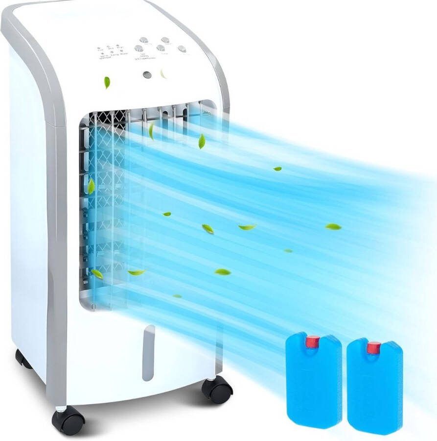 Dailysupplies Mobiele Airco Airconditioning Ventilatoren Airco Zonder Afvoerslang Wit met Zilver
