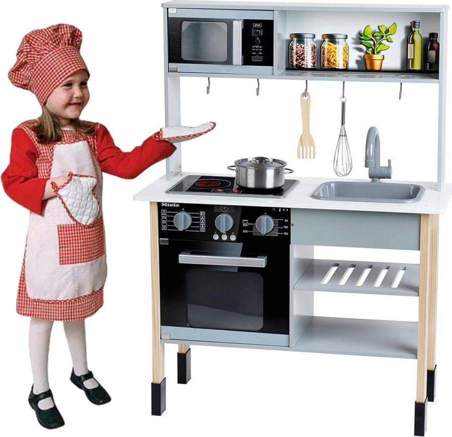 Dailysupplies Modderkeuken Speelkeuken Buitenkeuken Speelgoed Mud Kitchen Kinderspeelgoed 2 Jaar voor Jongens en Meisjes Grijs