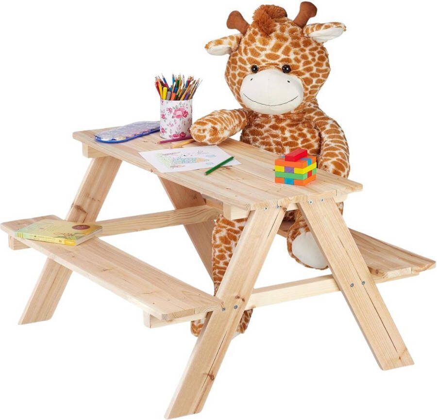 Dailysupplies Picknicktafel Kinderen Speeltafel Zandtafel Kinder Tuinset Camping Hout