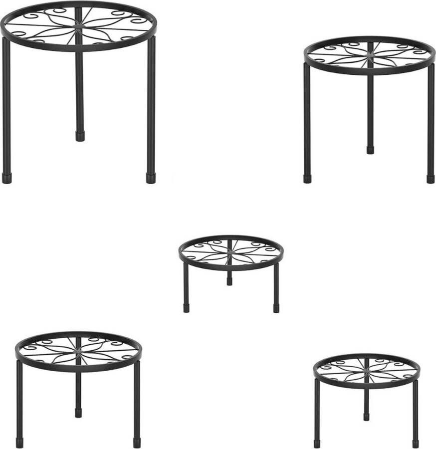 Dailysupplies Plantentafel Plantenrek Buiten Plantensteun Plantenstandaard Zwart