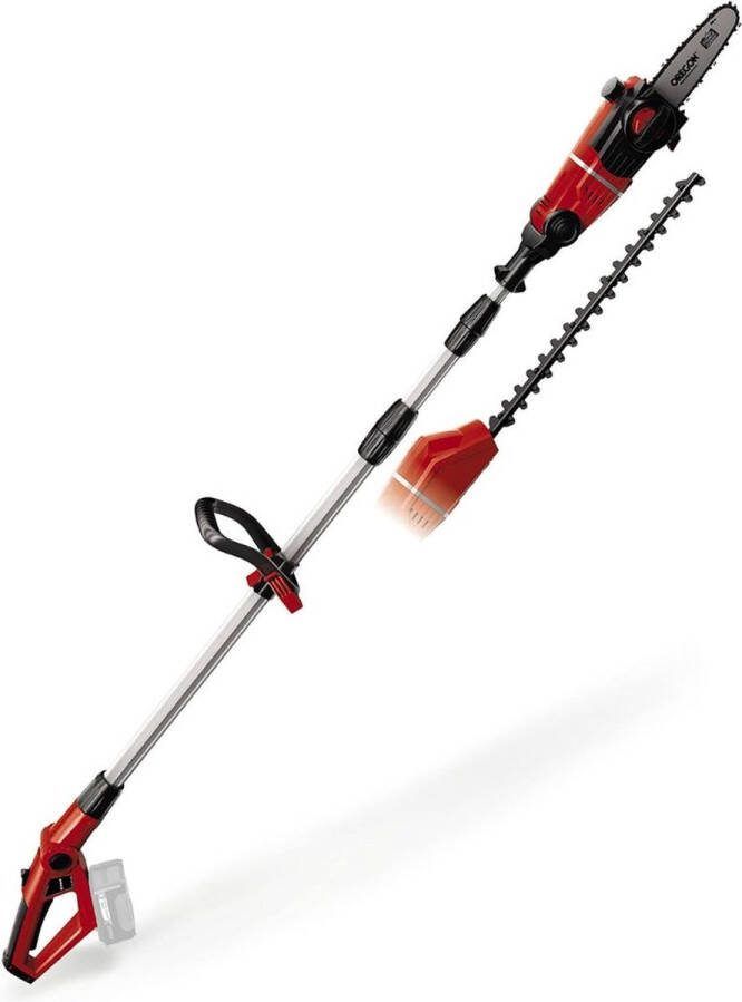Dailysupplies Premium Telescopische Snoeischaar Mini Kettingzaag Heggenschaar Takkenschaar Takkenzaag Elektrische Snoeizaag met Accu Rood