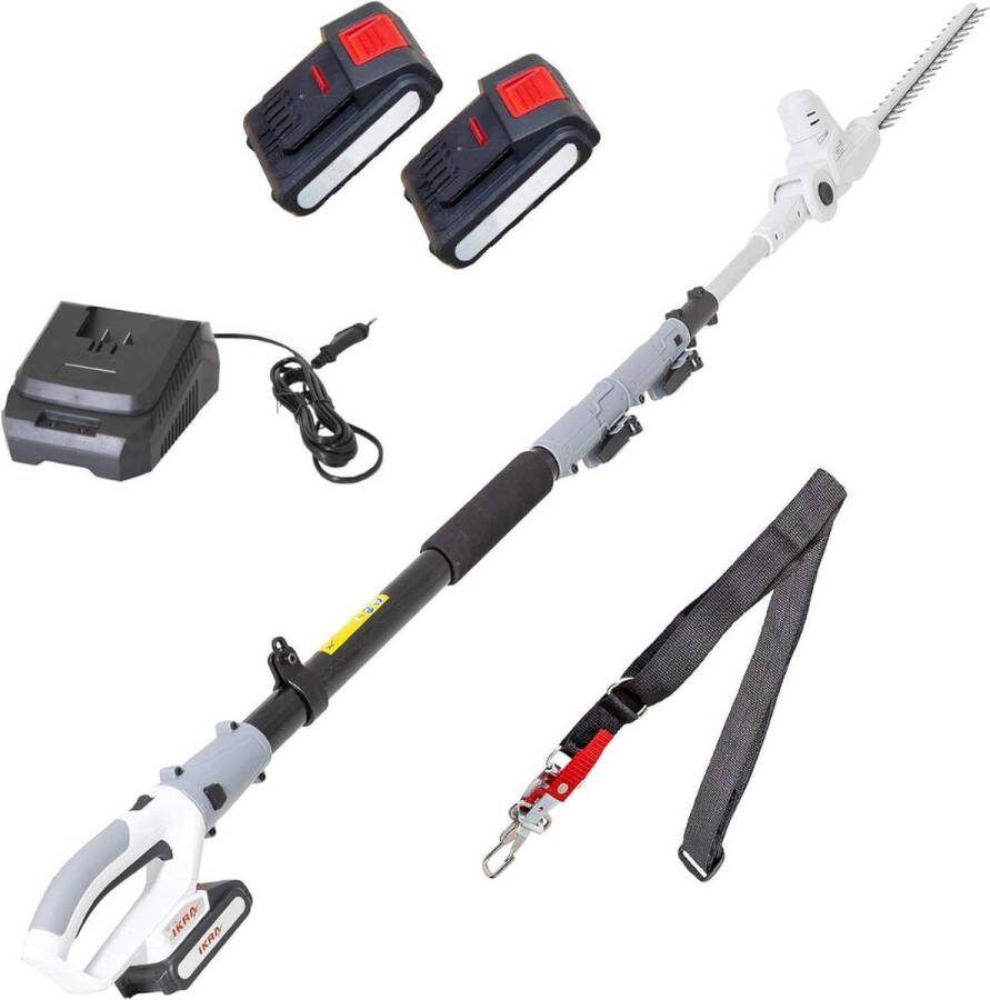 Dailysupplies Premium Telescopische Snoeischaar Mini Kettingzaag Heggenschaar Takkenschaar Takkenzaag Elektrische Snoeizaag met Accu Wit