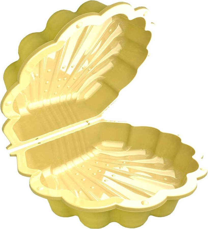 Dailysupplies Schelp Zandbak met Deksel Zand en Water Schelp Speelgoed Top Kwaliteit Zon Geel