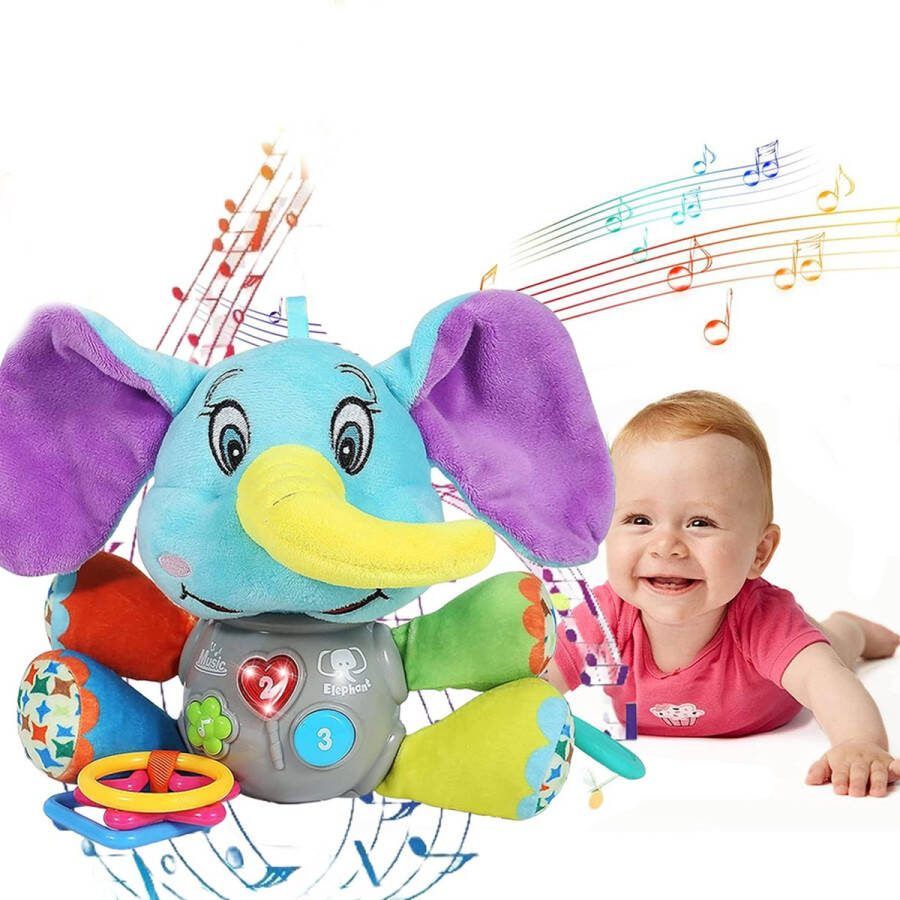 Dailysupplies Speelgoed 1 Jaar Kinderspeelgoed Jongens Educatief Speelgoed Meisjes Olifant met Muziek