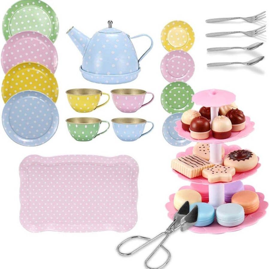 Dailysupplies Theeservies Speelgoed voor Kinderen Kinderspeelgoed 1 2 3 Jaar en Ouder Meisjes en Jongens Luxe Set