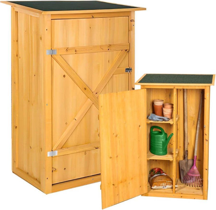 Dailysupplies Tuinkast Hout Tuinkist Tuinkasten voor Buiten Tuinberging 75x55x120cm