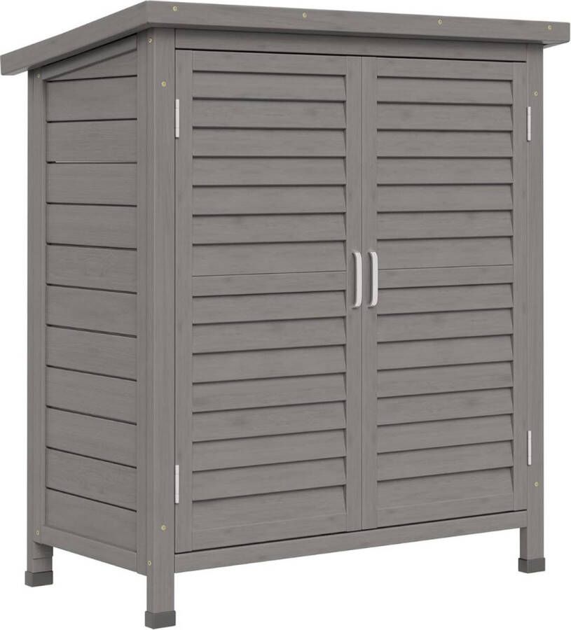 Dailysupplies Tuinkast Hout Tuinkist Tuinkasten voor Buiten Tuinberging 90x50x100cm Grijs
