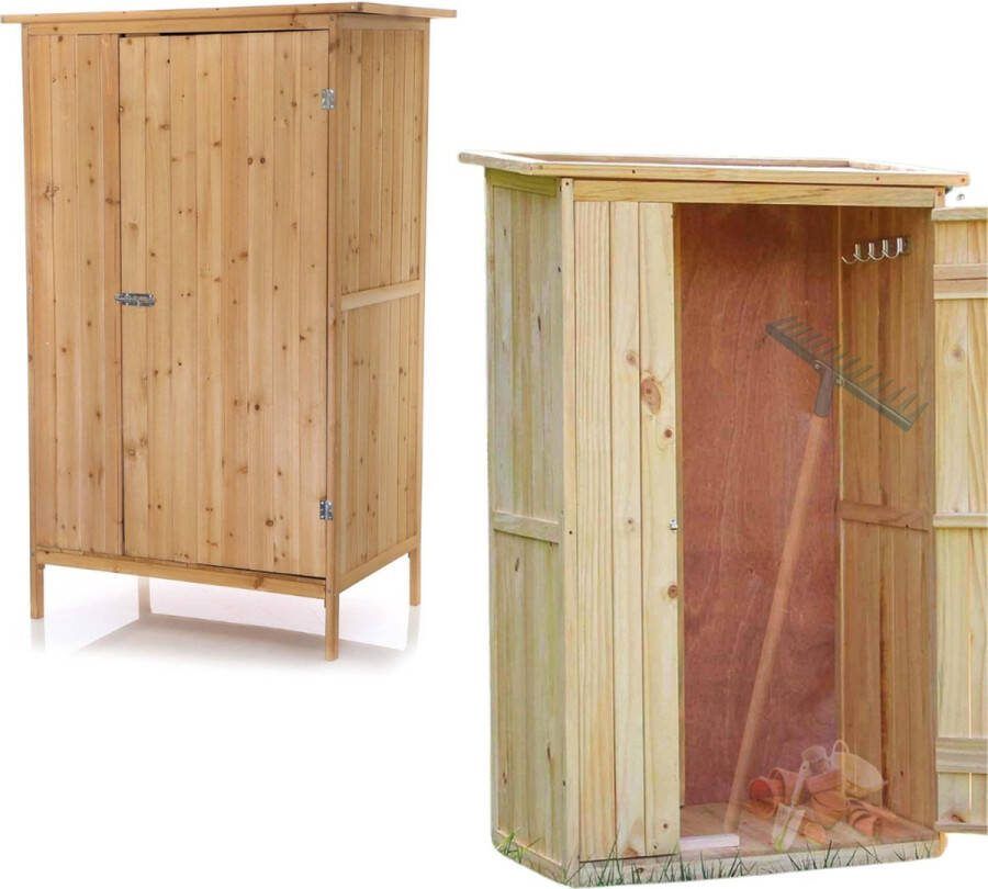 Dailysupplies Tuinkast Hout Tuinkist Tuinkasten voor Buiten Tuinberging 90x60x155cm