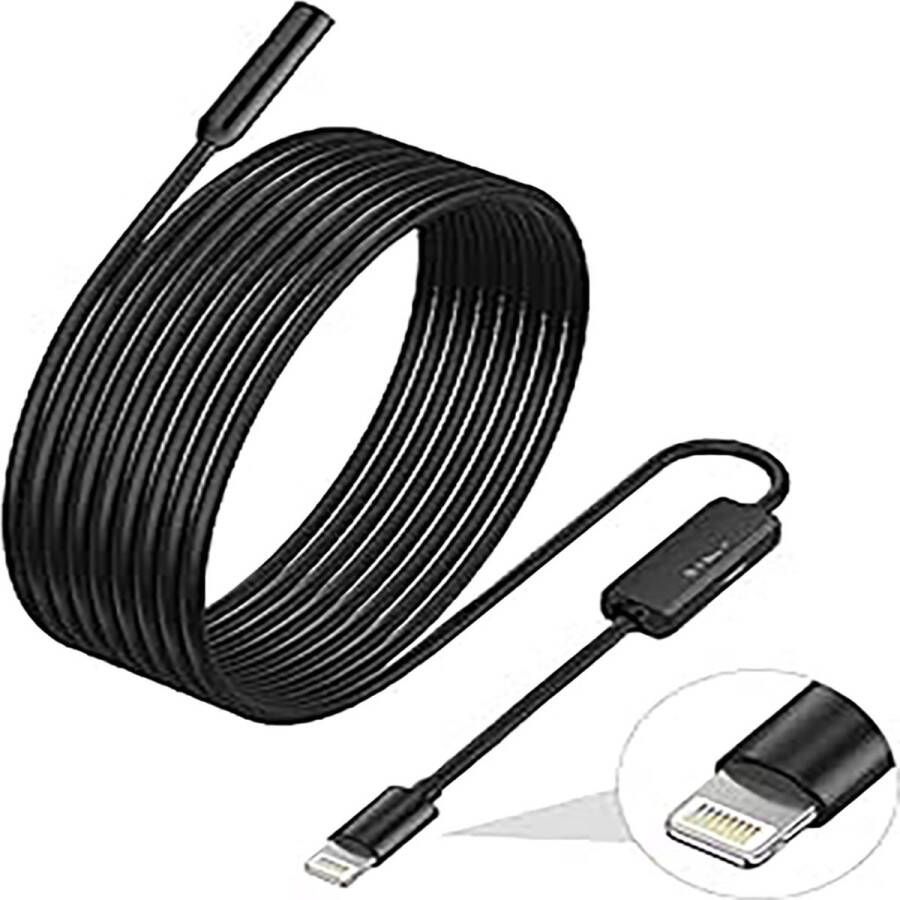 Dailysupplies USB Endoscoop iphone – Draadloze Inspectiecamera HD – WiFi endoscoop inspectie camera – Zwart