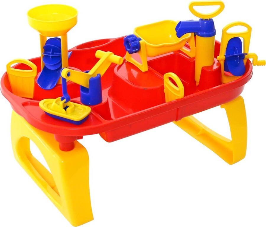 Dailysupplies Watertafel Zandtafel Speeltafel voor Kinderen Activiteiten Tafel voor Baby en Kinderen Rood met Geel