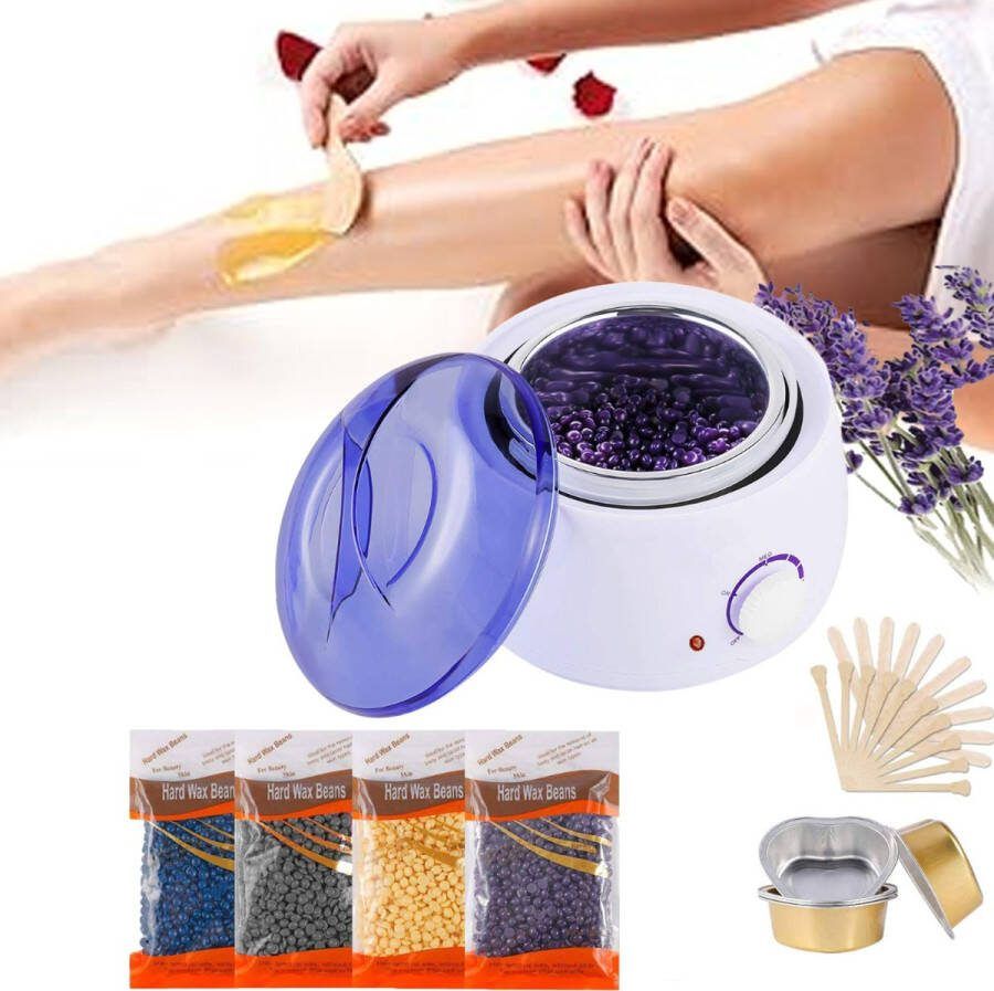 Dailysupplies Wax Apparaat Ontharingsapparaat Wax Heater Wit met Paars